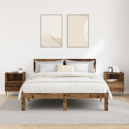 vidaXL Bedside Cabinet 2 pcs Old Wood 40 x 35 x 50 cm Engineered Wood