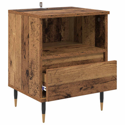 vidaXL Bedside Cabinet 2 pcs Old Wood 40 x 35 x 50 cm Engineered Wood