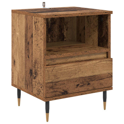 vidaXL Bedside Cabinet 2 pcs Old Wood 40 x 35 x 50 cm Engineered Wood