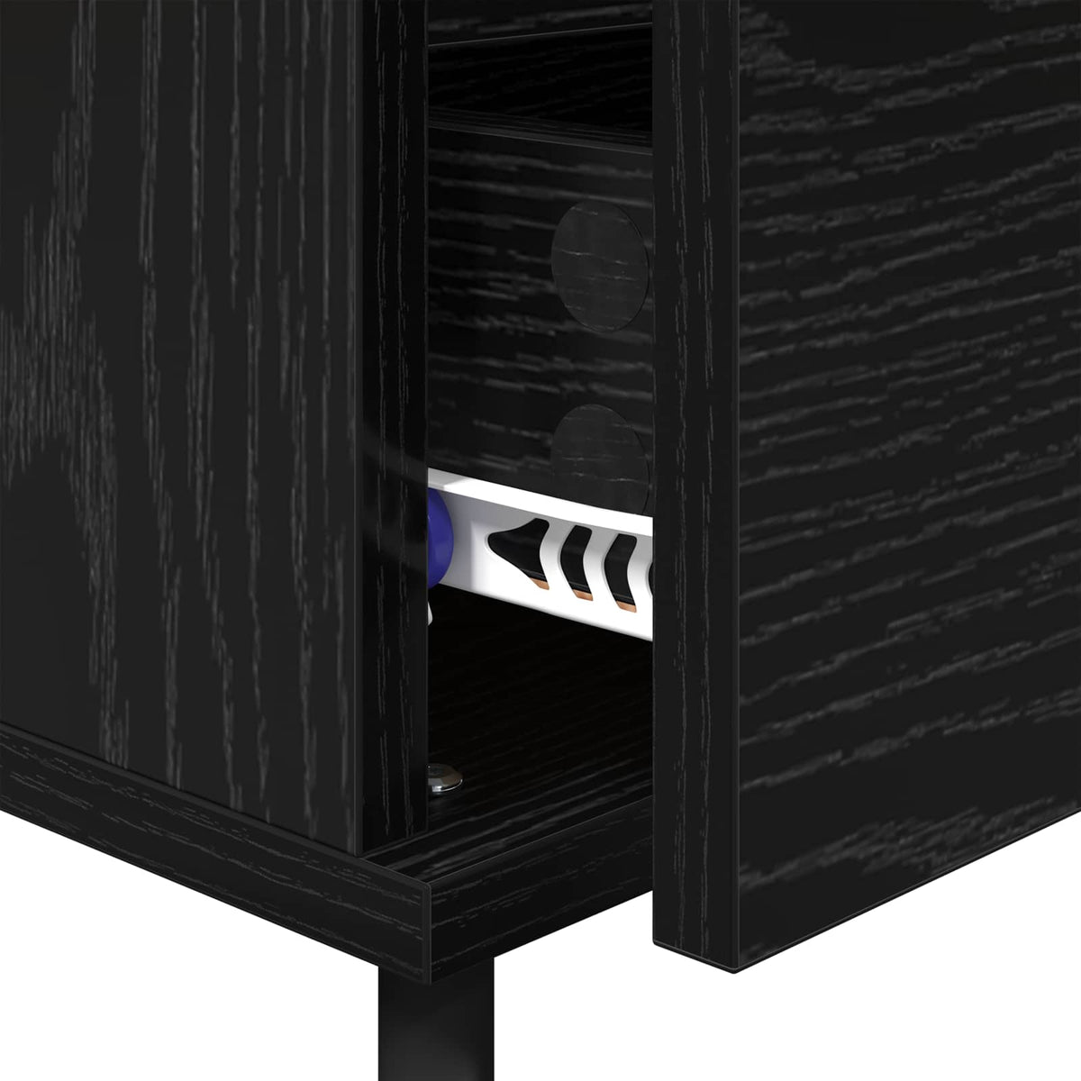 vidaXL Bedside Cabinet 2 pcs Black Oak 40 x 35 x 50 cm Engineered Wood