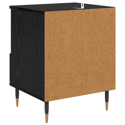 vidaXL Bedside Cabinet 2 pcs Black Oak 40 x 35 x 50 cm Engineered Wood