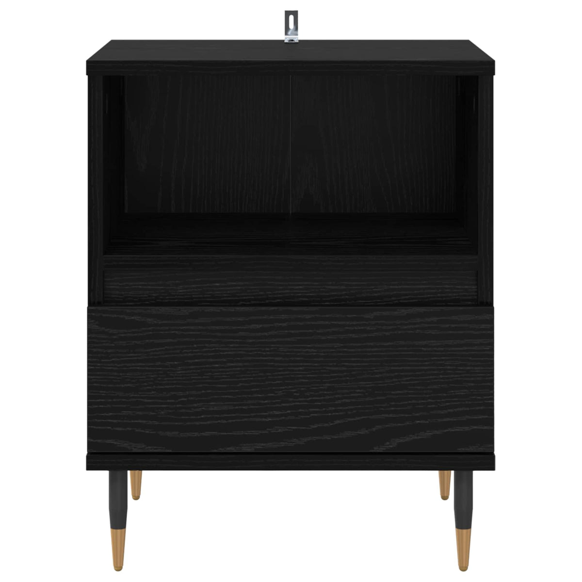 vidaXL Bedside Cabinet 2 pcs Black Oak 40 x 35 x 50 cm Engineered Wood
