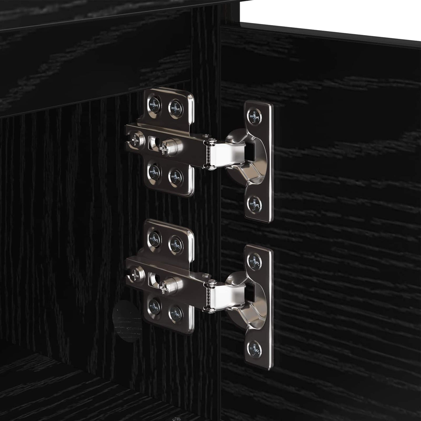 vidaXL Bedside Cabinet Black Oak 40 x 35 x 50 cm Engineered Wood
