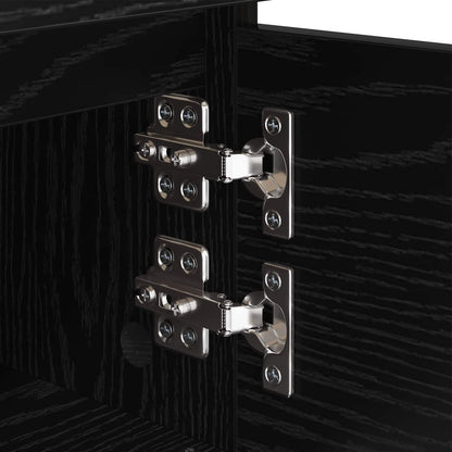 vidaXL Bedside Cabinet Black Oak 40 x 35 x 50 cm Engineered Wood