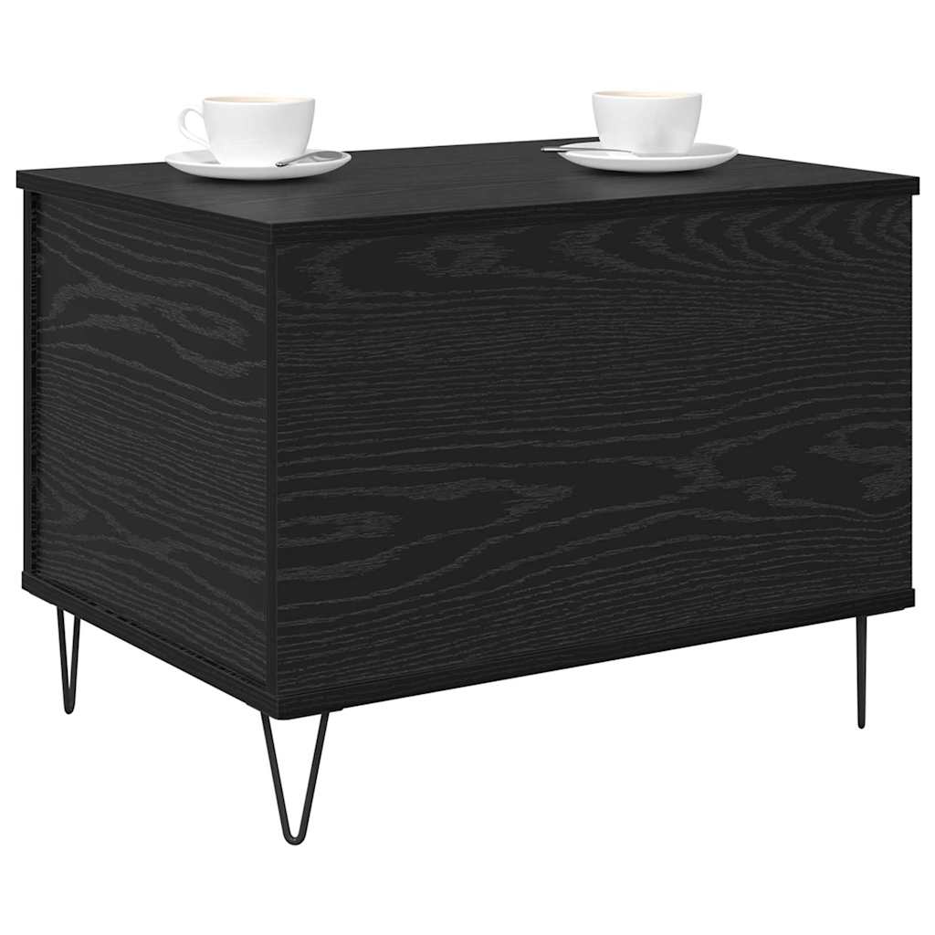 vidaXL Coffee Table Black Oak 60 x 44.5 x 45 cm Engineered Wood