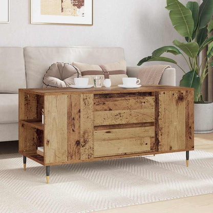 vidaXL Coffee Table Old Wood 102 x 44.5 x 50 cm Engineered Wood