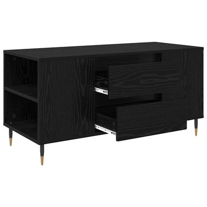 vidaXL Coffee Table Black Oak 102 x 44.5 x 50 cm Engineered Wood