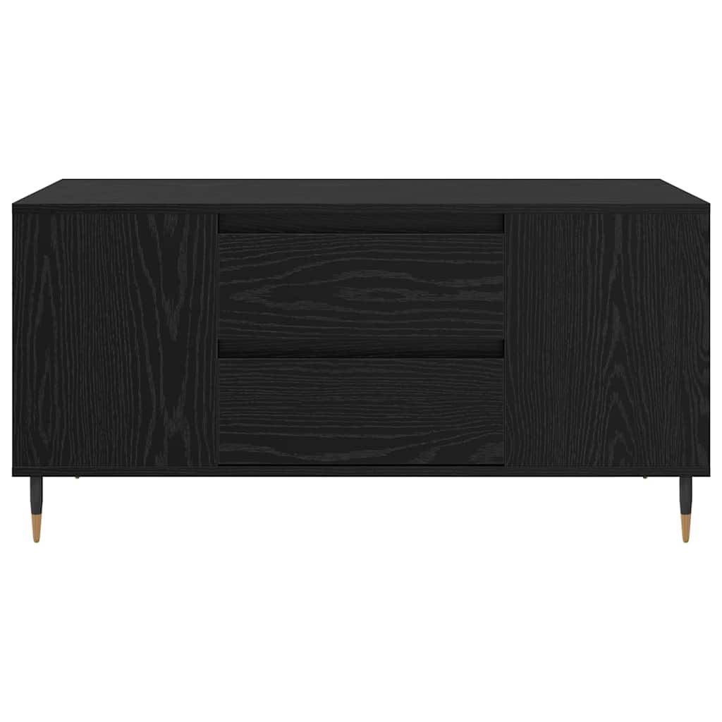 vidaXL Coffee Table Black Oak 102 x 44.5 x 50 cm Engineered Wood