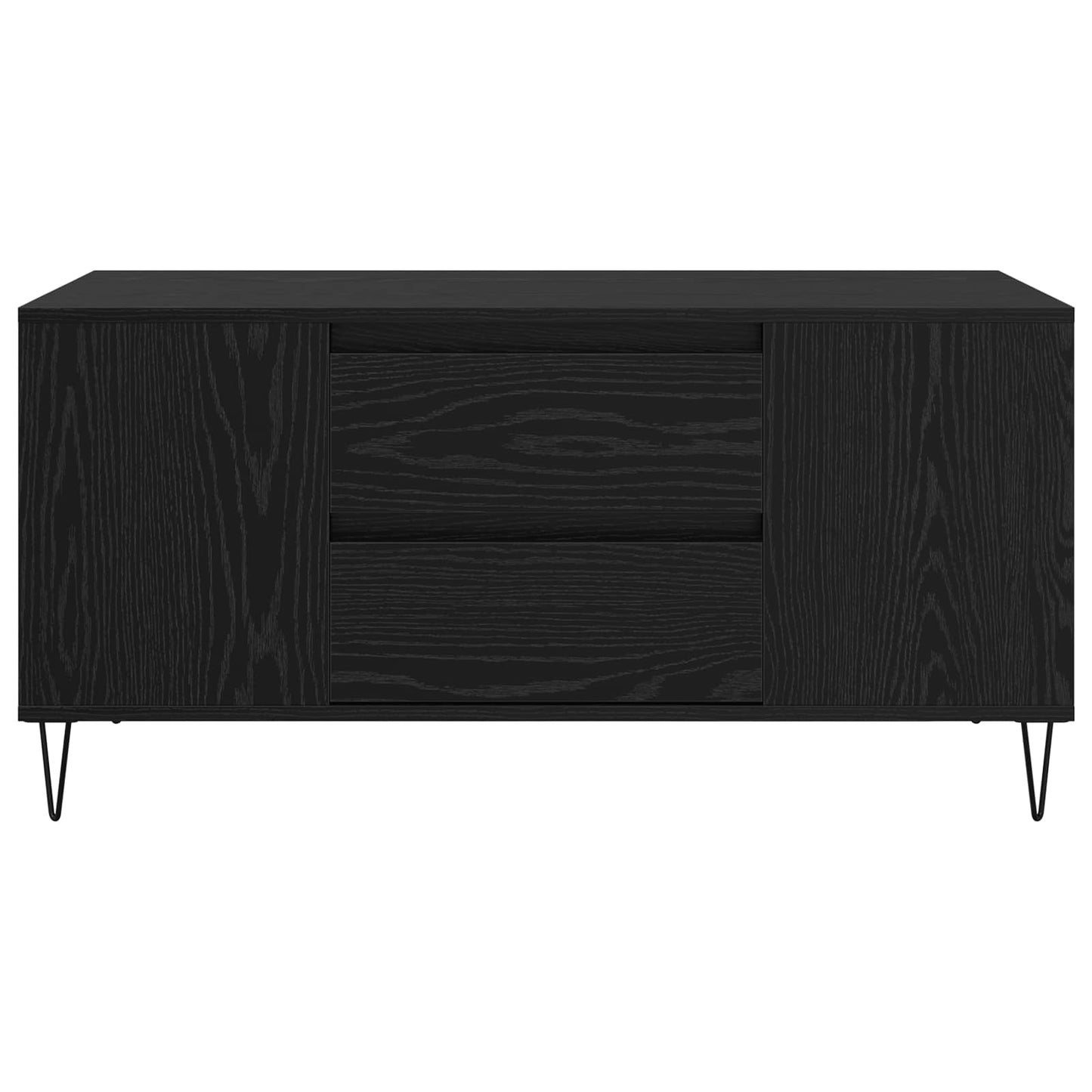 vidaXL Coffee Table Black Oak 102 x 44.5 x 50 cm Engineered Wood