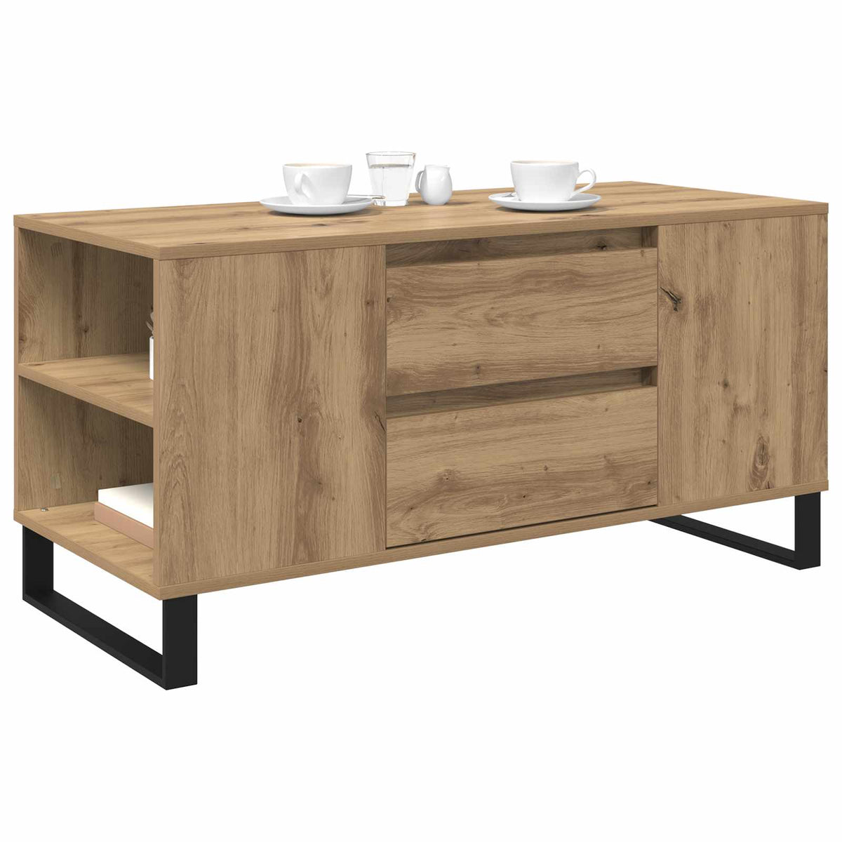 vidaXL Coffee Table Artisan Oak 102 x 44.5 x 50 cm Engineered Wood