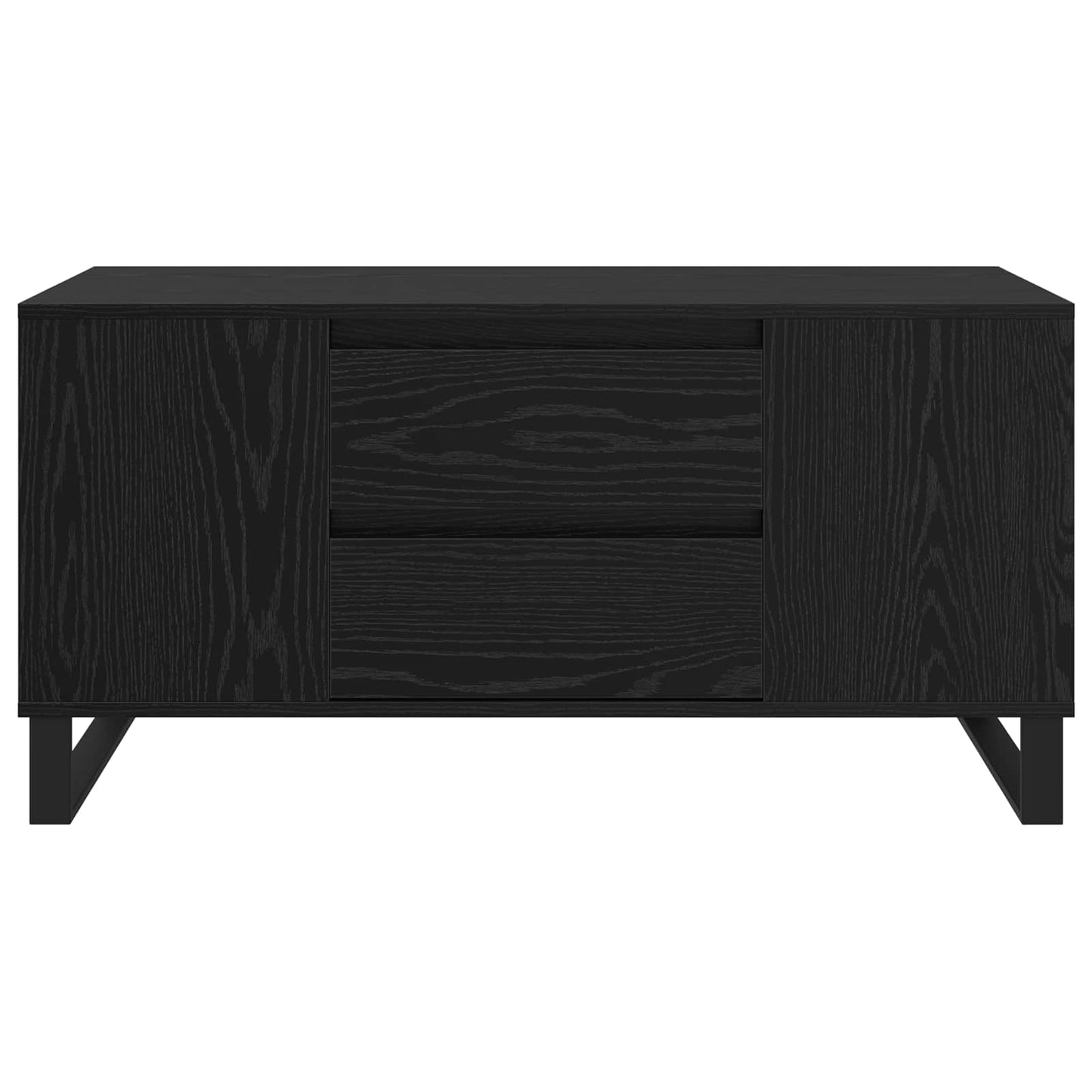 vidaXL Coffee Table Black Oak 102 x 44.5 x 50 cm Engineered Wood