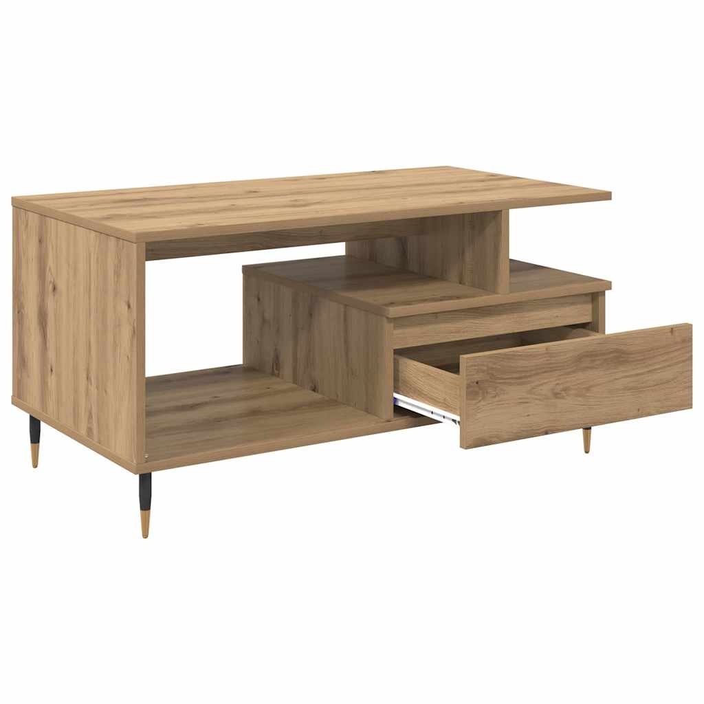 vidaXL Coffee Table Artisan Oak 90 x 49 x 45 cm Engineered Wood