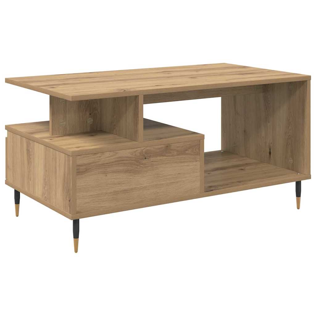 vidaXL Coffee Table Artisan Oak 90 x 49 x 45 cm Engineered Wood