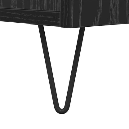 vidaXL Coffee Table Black Oak 90 x 49 x 45 cm Engineered Wood