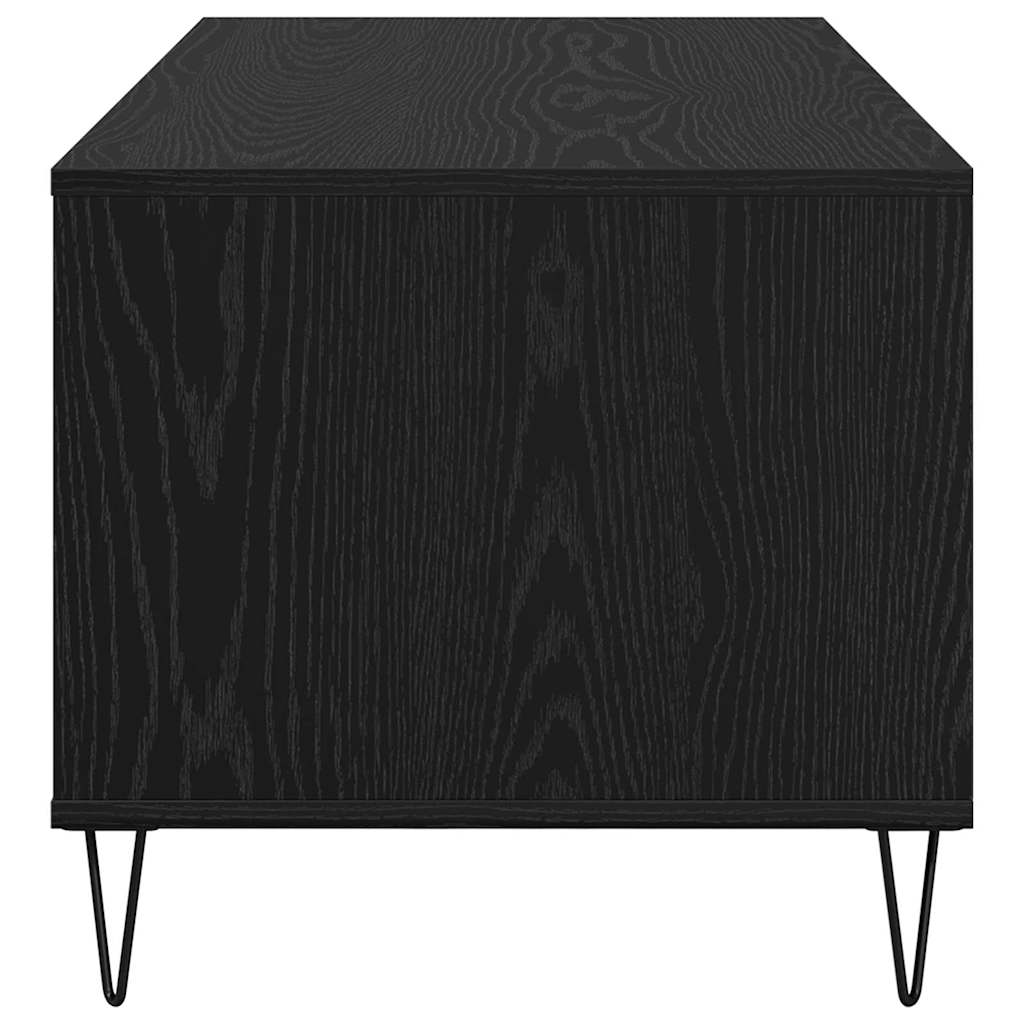 vidaXL Coffee Table Black Oak 90 x 49 x 45 cm Engineered Wood