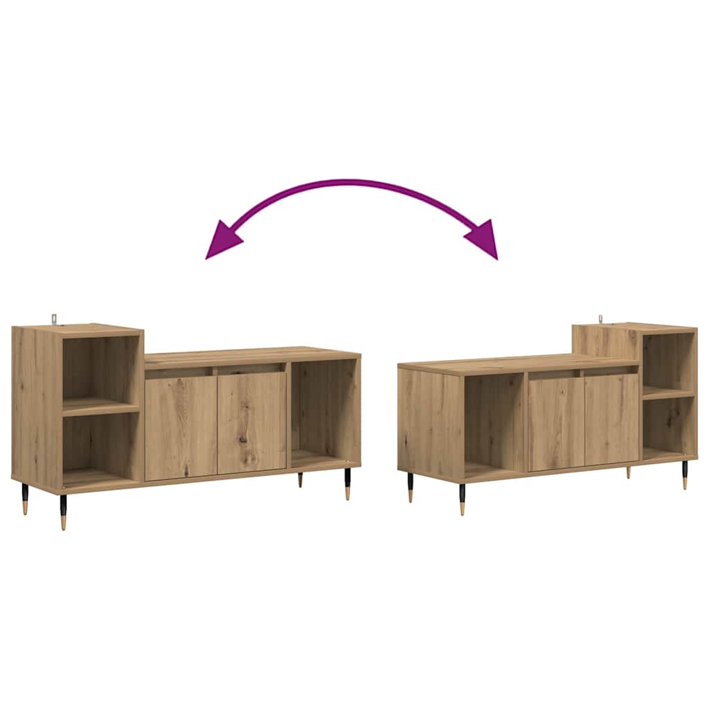 vidaXL TV Cabinet 100 x 35 x 55 cm Artisan Oak Engineered Wood