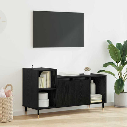 vidaXL TV Cabinet 100 x 35 x 55 cm Black Oak Engineered Wood