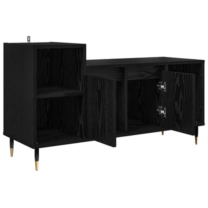 vidaXL TV Cabinet 100 x 35 x 55 cm Black Oak Engineered Wood