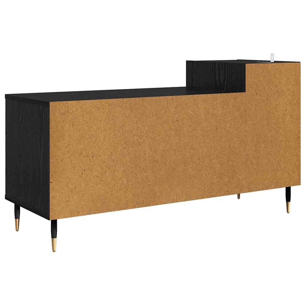 vidaXL TV Cabinet Black Oak 100 x 35 x 55 cm Engineered Wood