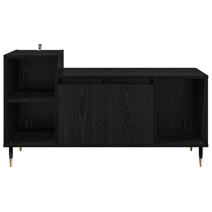 vidaXL TV Cabinet Black Oak 100 x 35 x 55 cm Engineered Wood
