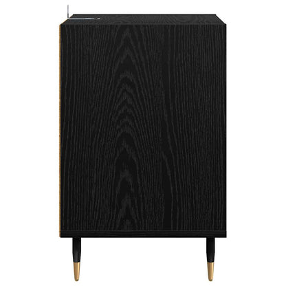 vidaXL TV Cabinet Black Oak 100 x 35 x 55 cm Engineered Wood