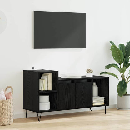 vidaXL TV Cabinet 100 x 35 x 55 cm Black Oak Engineered Wood