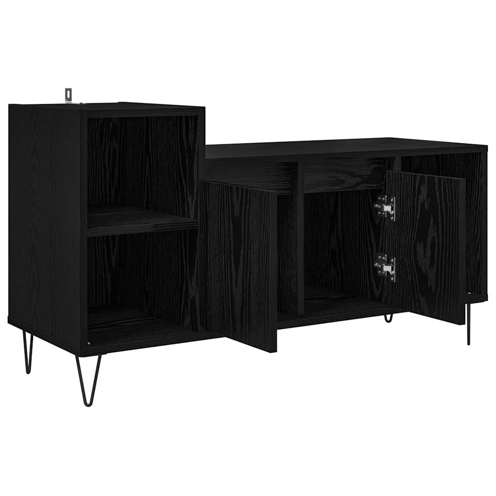 vidaXL TV Cabinet Black Oak 100 x 35 x 55 cm Engineered Wood