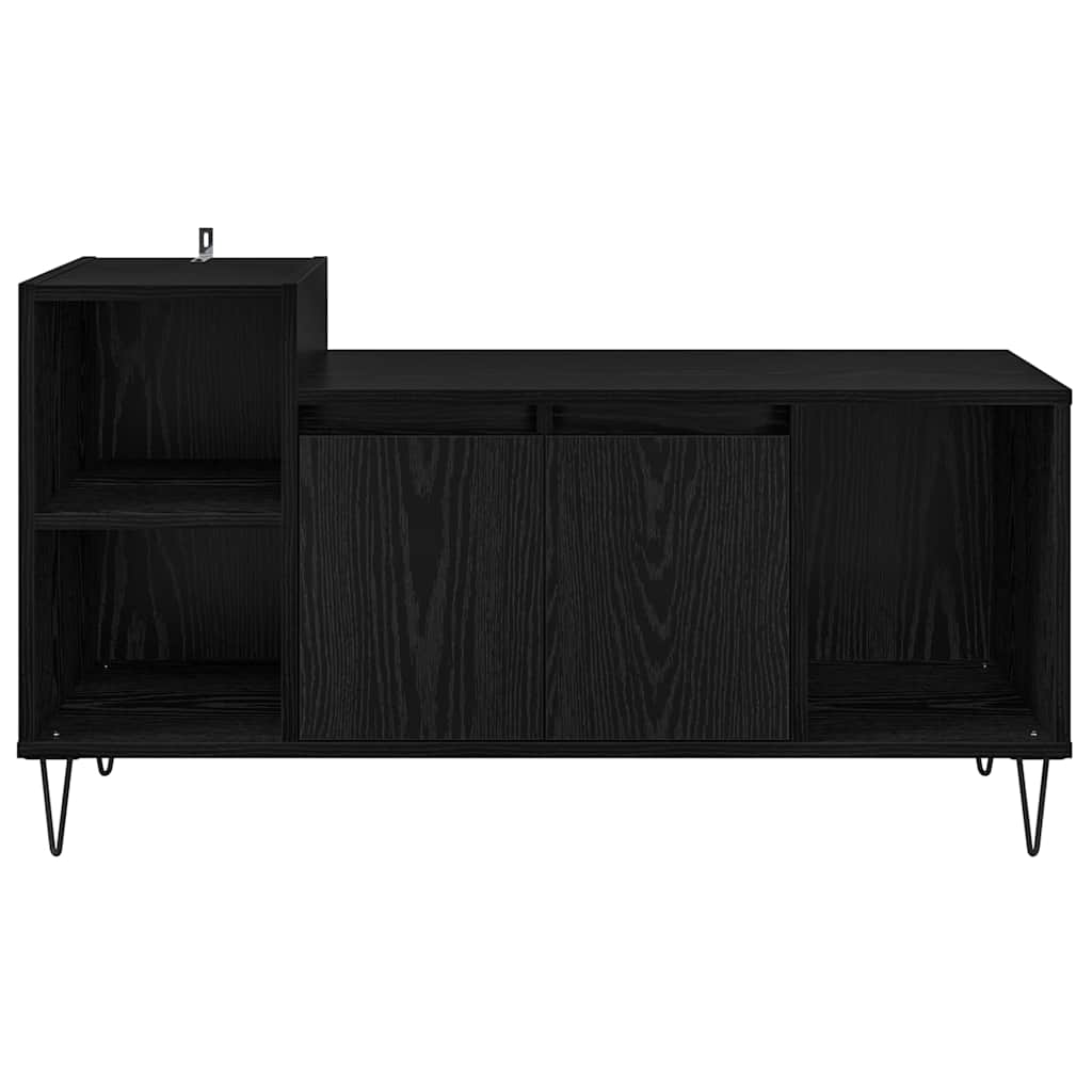 vidaXL TV Cabinet Black Oak 100 x 35 x 55 cm Engineered Wood