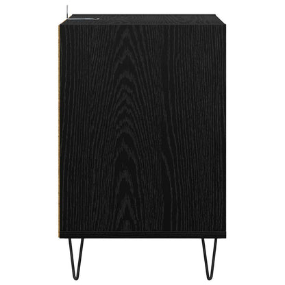 vidaXL TV Cabinet Black Oak 100 x 35 x 55 cm Engineered Wood