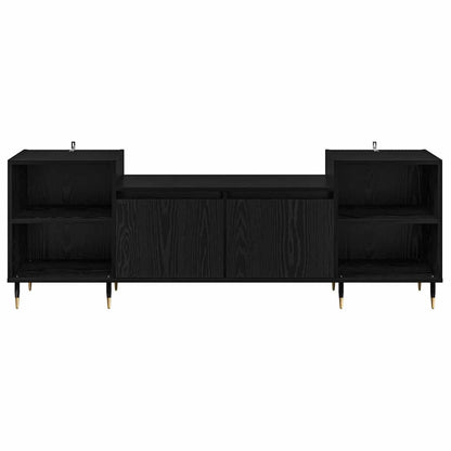 vidaXL TV Cabinet Black Oak 160 x 35 x 55 cm Engineered Wood