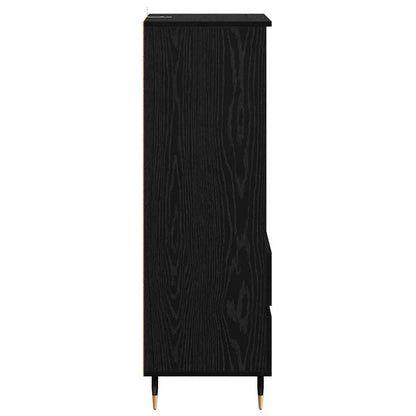vidaXL Highboard Black Oak 40 x 36 x 110 cm Engineered Wood