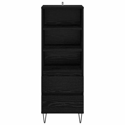 vidaXL Highboard Black Oak 40 x 36 x 110 cm Engineered Wood