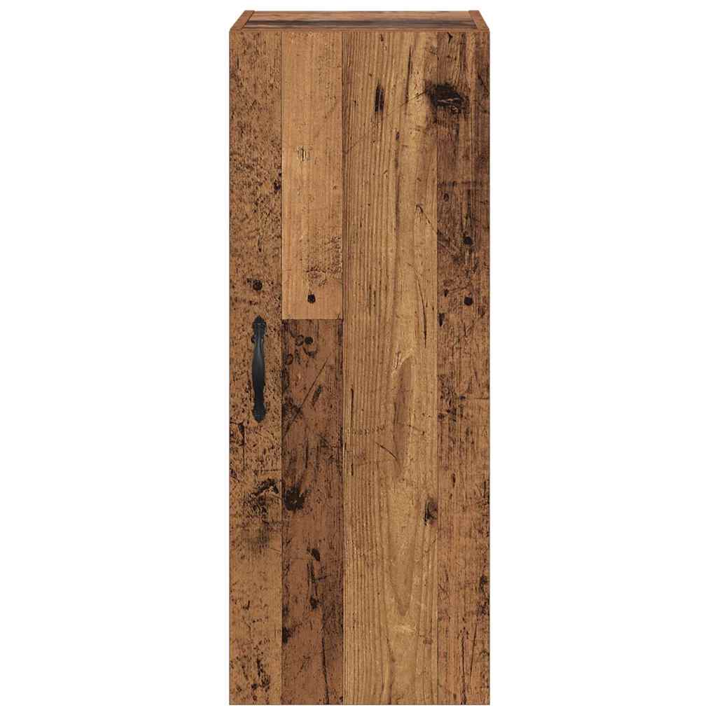 vidaXL Wall Mounted Cabinet Old Wood 34.5 x 34 x 90 cm Engineered Wood