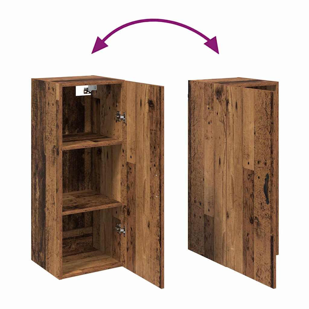 vidaXL Wall Mounted Cabinet Old Wood 34.5 x 34 x 90 cm Engineered Wood