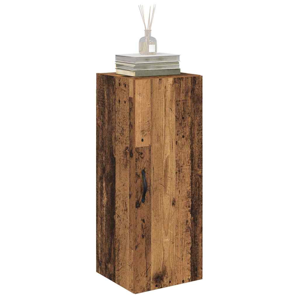 vidaXL Wall Mounted Cabinet Old Wood 34.5 x 34 x 90 cm Engineered Wood
