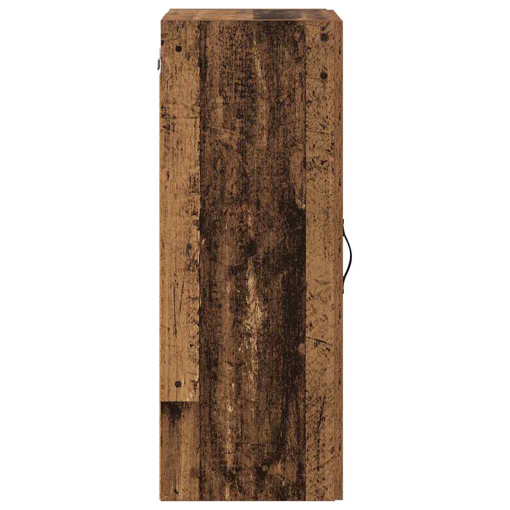 vidaXL Wall Mounted Cabinet Old Wood 34.5 x 34 x 90 cm Engineered Wood