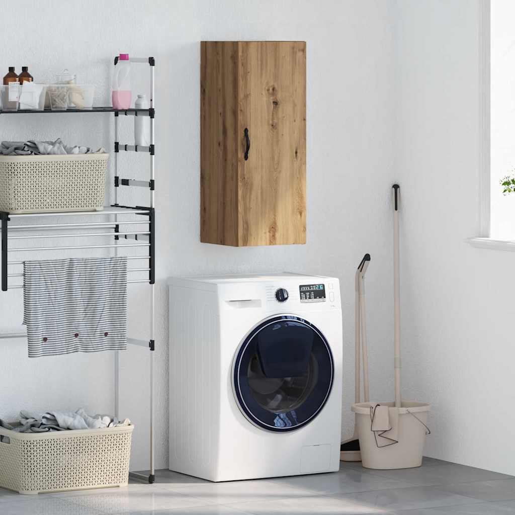 vidaXL Wall Mounted Cabinet Artisan Oak 34.5 x 34 x 90 cm