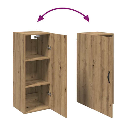 vidaXL Wall Mounted Cabinet Artisan Oak 34.5 x 34 x 90 cm