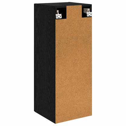 vidaXL Wall Mounted Cabinet Black Oak 34.5 x 34 x 90 cm
