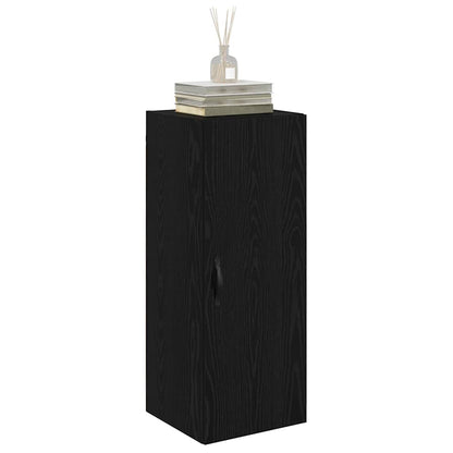 vidaXL Wall Mounted Cabinet Black Oak 34.5 x 34 x 90 cm