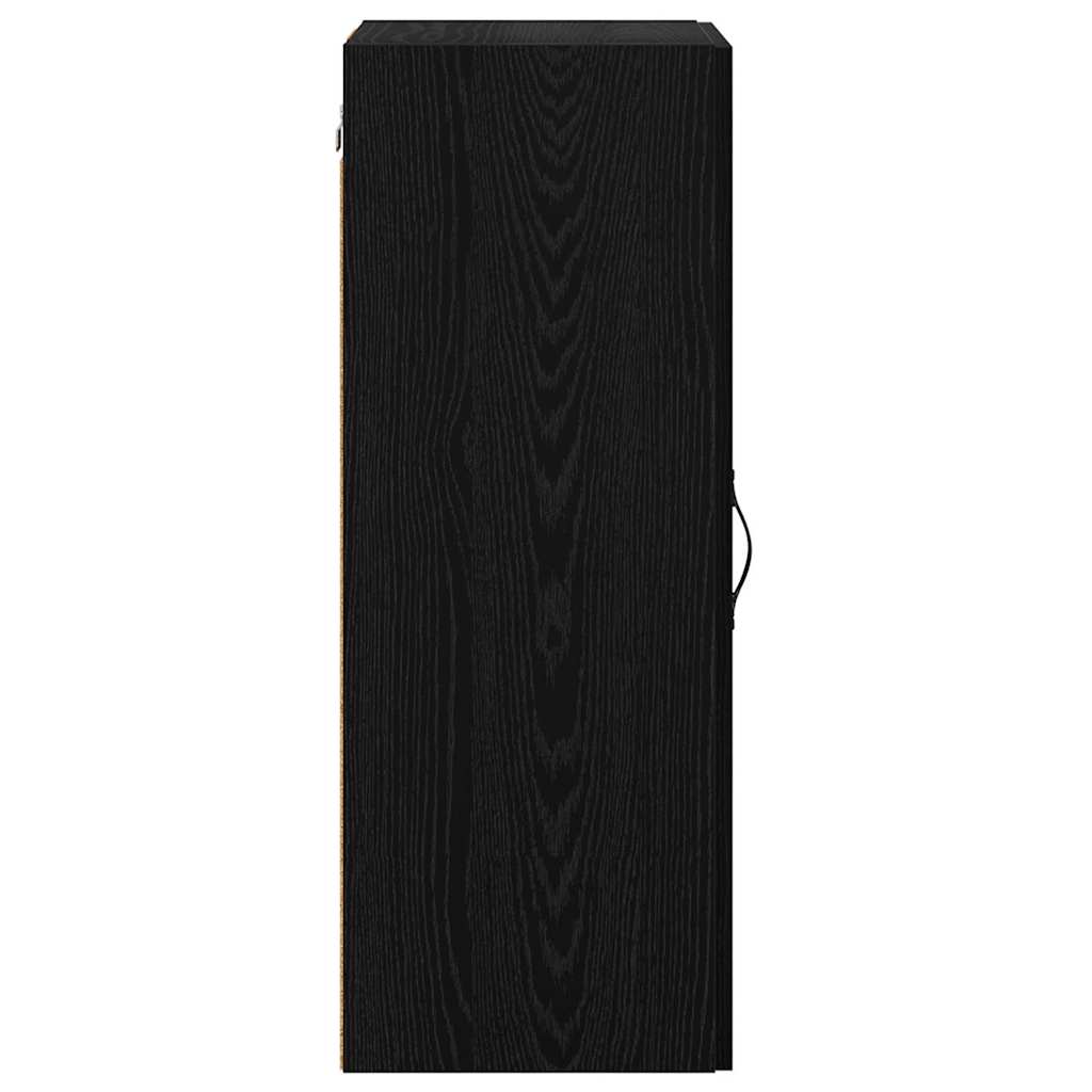 vidaXL Wall Mounted Cabinet Black Oak 34.5 x 34 x 90 cm