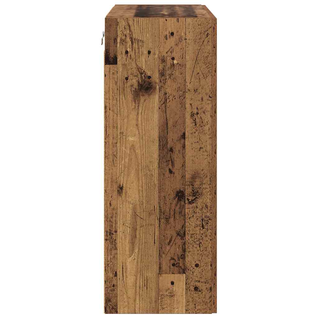 vidaXL Wall Mounted Cabinet Old Wood 69.5 x 34 x 90 cm Engineered Wood