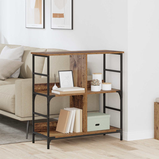 vidaXL Bookshelf 4-Tier Engineered Wood Old wood