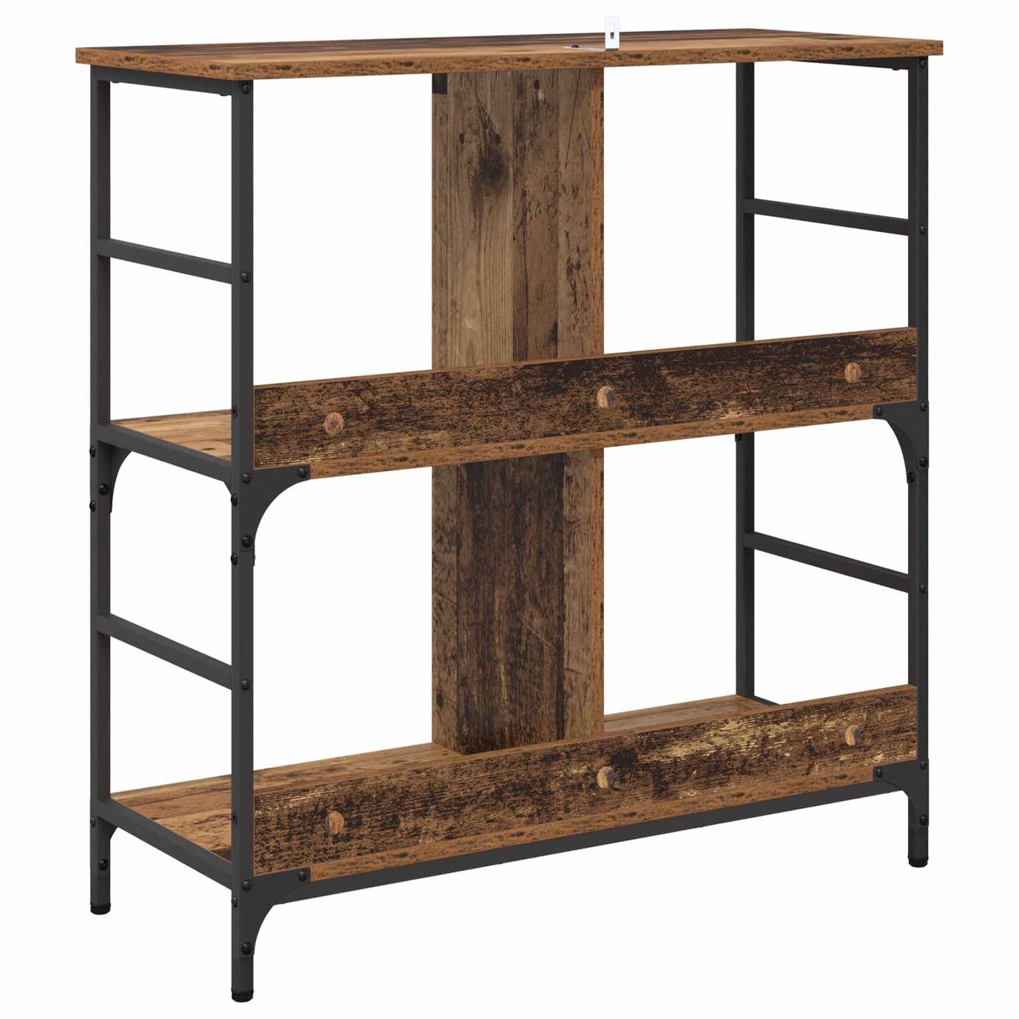 vidaXL Bookshelf 4-Tier Engineered Wood Old wood