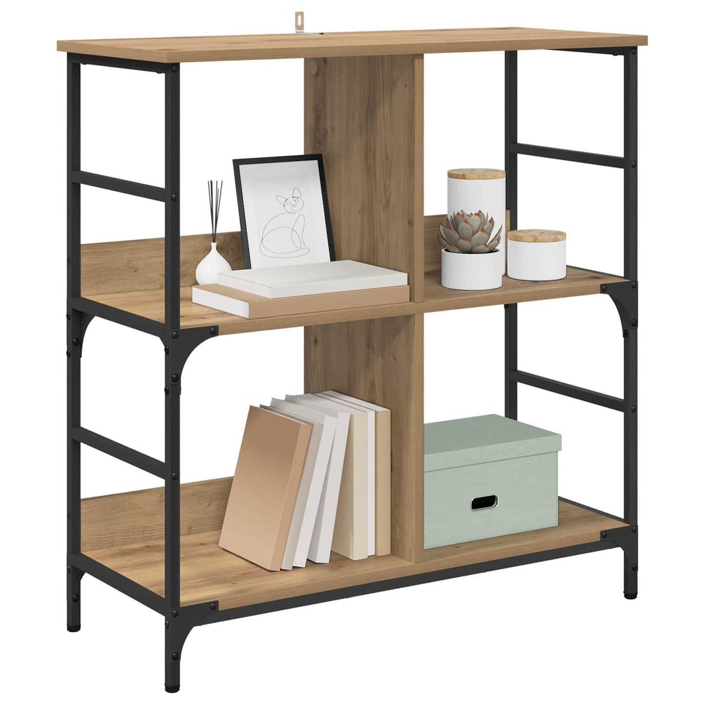 vidaXL Bookshelf 4-Tier Engineered Wood Artisan oak