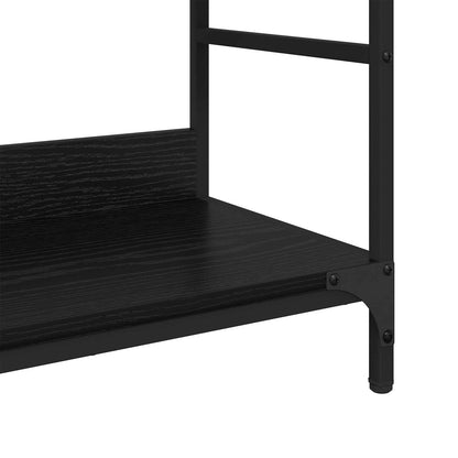 vidaXL Bookshelf 4-Tier Engineered Wood Black oak