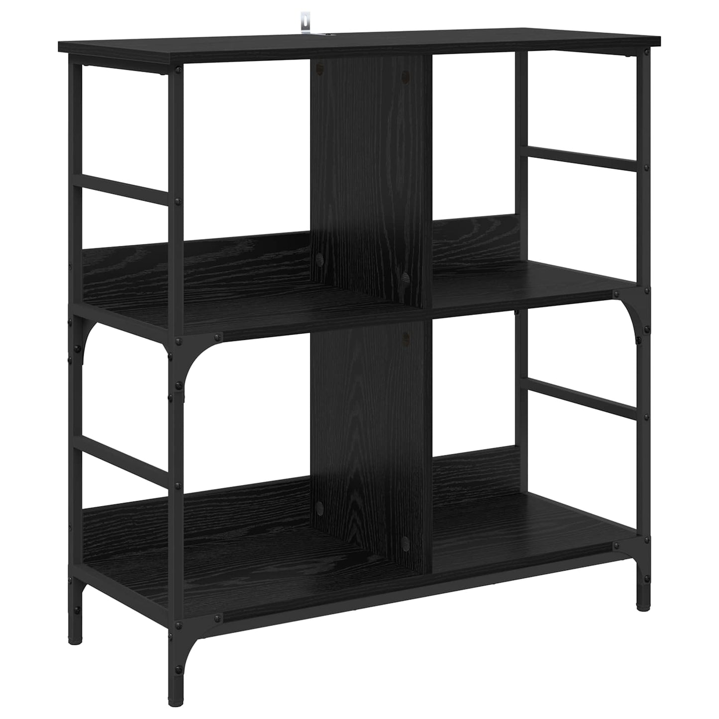 vidaXL Bookshelf 4-Tier Engineered Wood Black oak