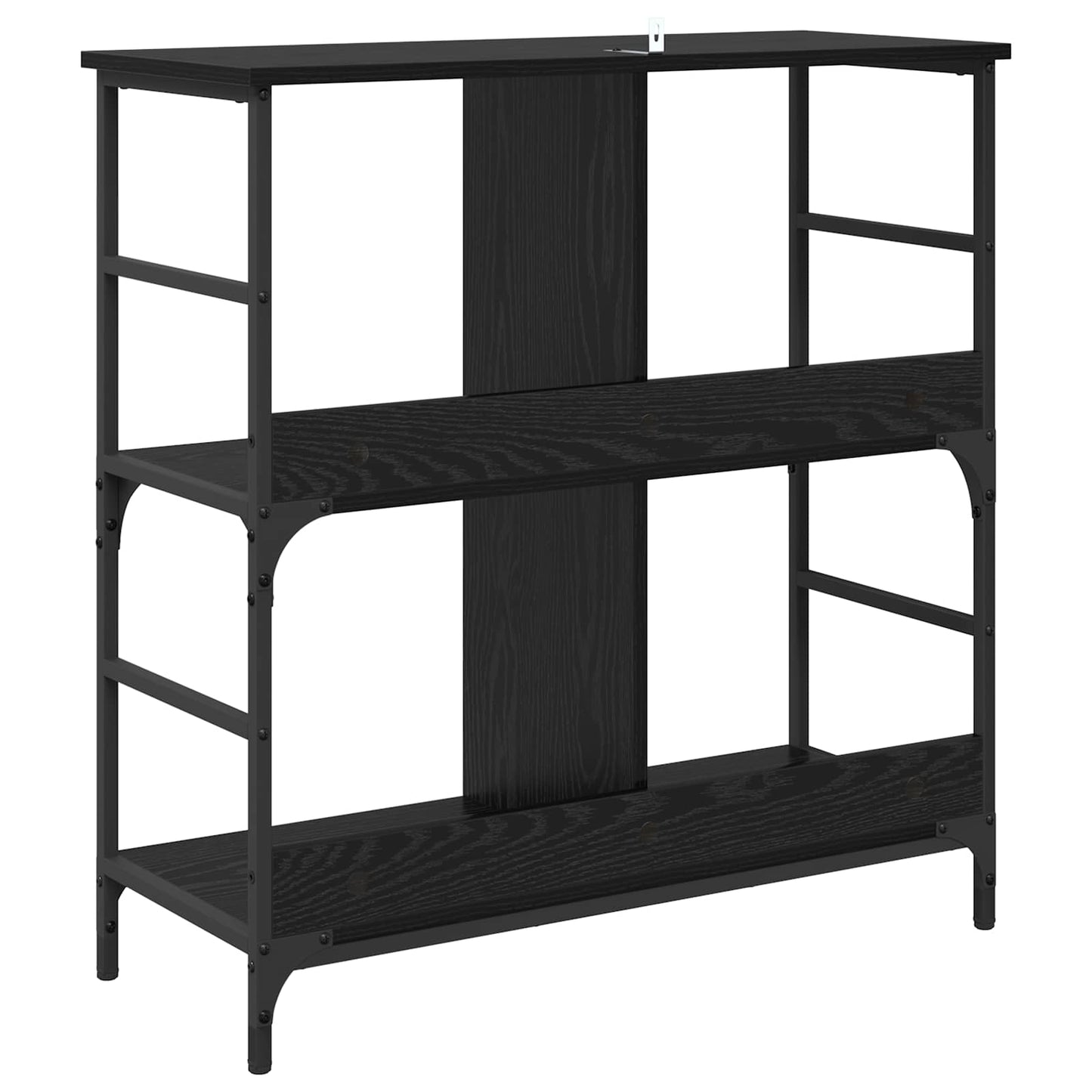 vidaXL Bookshelf 4-Tier Engineered Wood Black oak