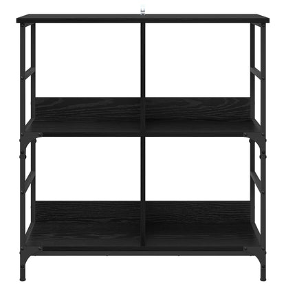 vidaXL Bookshelf 4-Tier Engineered Wood Black oak