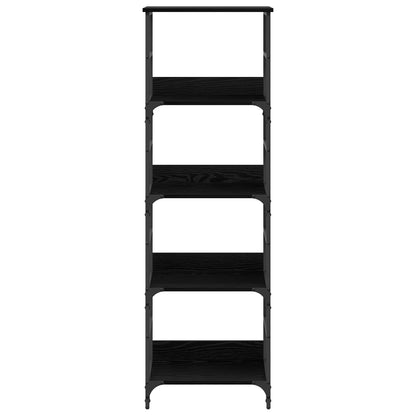 vidaXL Bookshelf 4-Tier 50x33x153cm Engineered Wood Black Oak